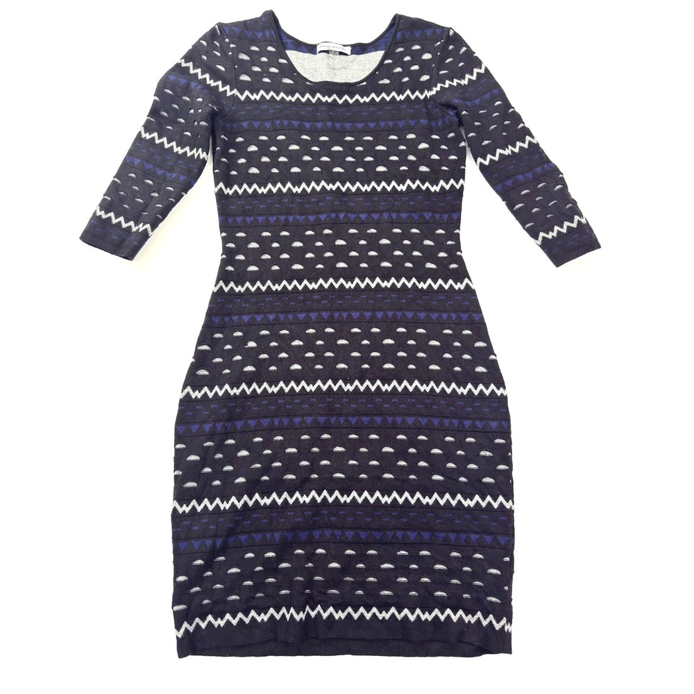 Danny & Nicole Bodycon‎ Dress Geometric Print 3/4 Sleeve Career Small